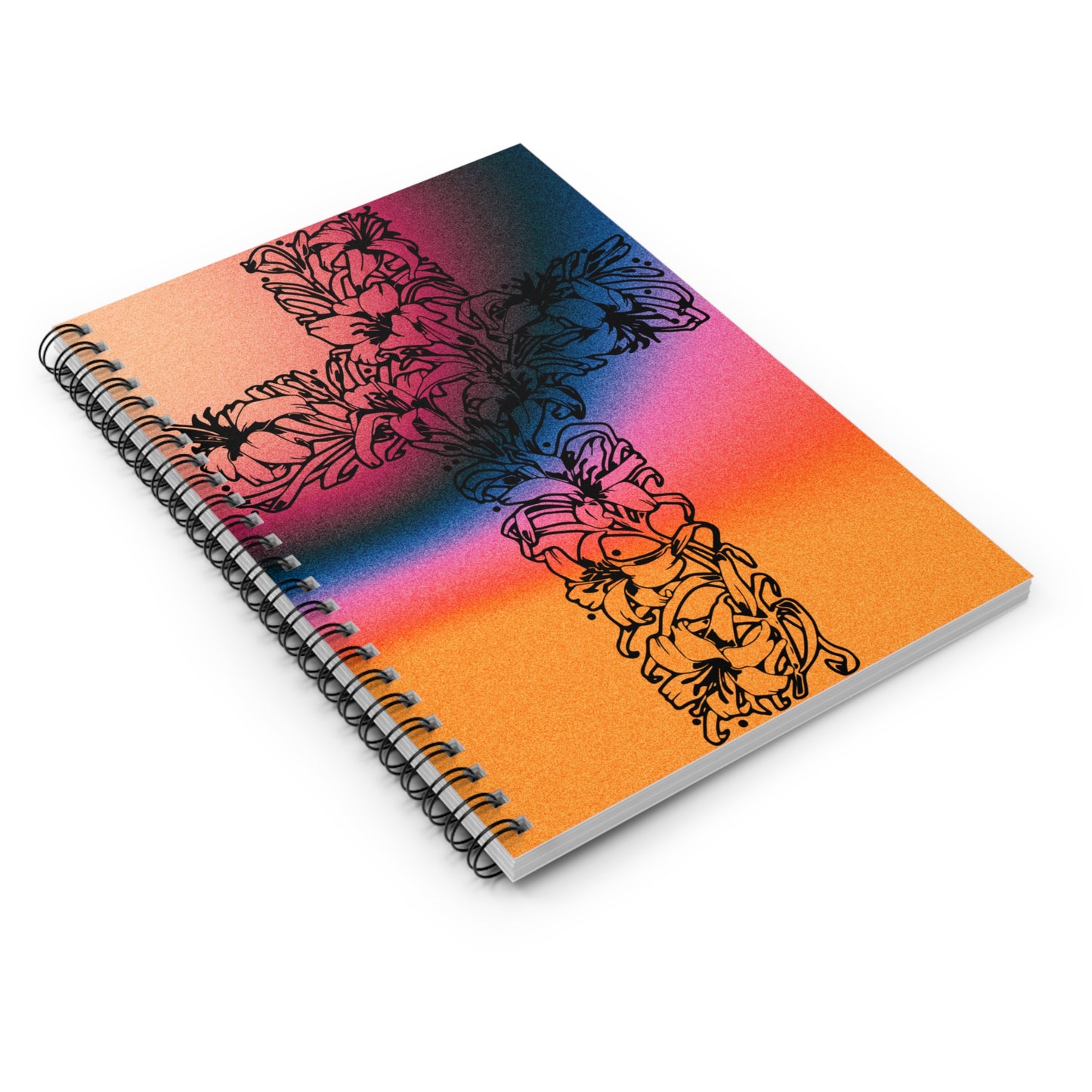 Flower Cross Notebook – Inspire Your Faith Journey