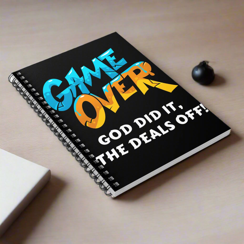 Game Over – God Did It Notebook | Faith & Retro-Inspired Gifts