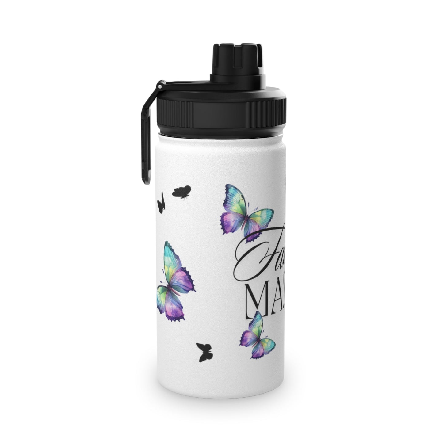 Butterfly Water Bottle - Havenly Essentials - Sports Water Bottle - Printify - 11406237508424055432 - Butterfly Water Bottle