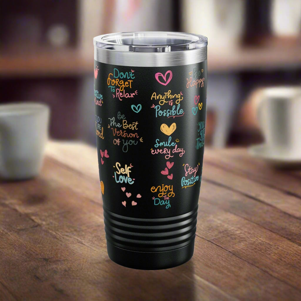 Daily Affirmation Ringneck Tumbler - Havenly Essentials - Mug - Printify - 23213103898277828553 - Daily Affirmation Ringneck Tumbler