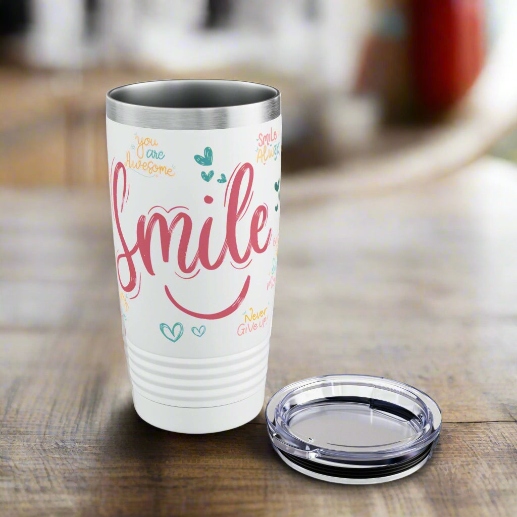 Daily Affirmation Ringneck Tumbler - Havenly Essentials - Mug - Printify - 23213103898277828553 - Daily Affirmation Ringneck Tumbler