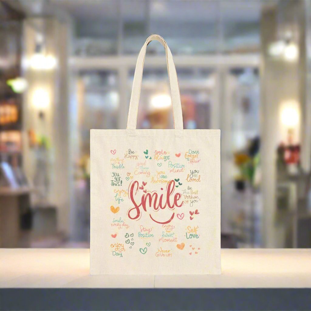 Daily Affirmations Cotton Canvas Tote Bag - Havenly Essentials - Bags - Printify - 29080831087001737650 - Daily Affirmations Cotton Canvas Tote Bag