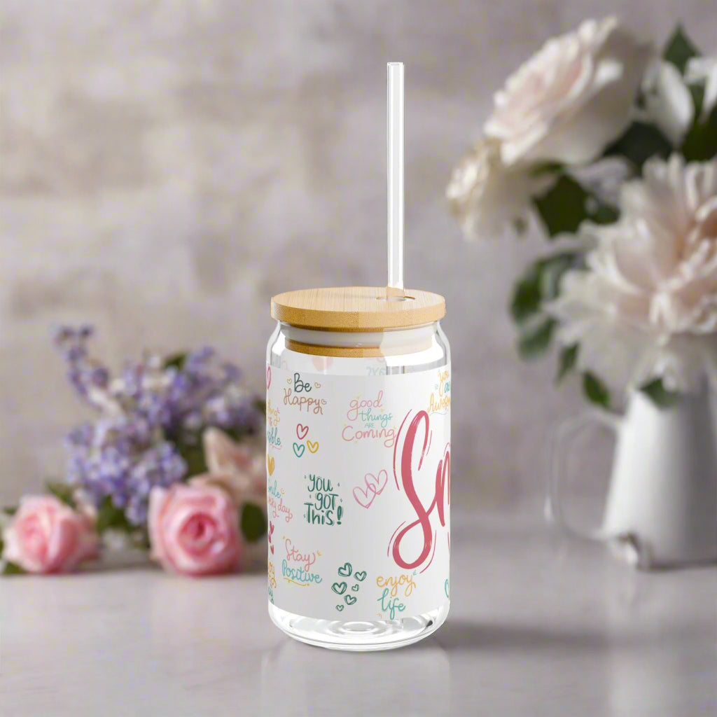Daily Affirmations Glass Jar, 16oz - Havenly Essentials - Mug - Printify - 13665021874282025777 - Daily Affirmations Glass Jar, 16oz