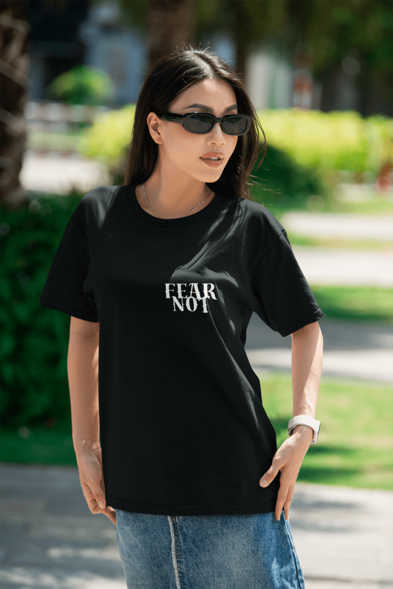 Fear Not - Courage in Christ Apparel - Havenly Essentials - T-Shirt - Printify - 56166510196036030061 - Fear Not - Courage in Christ Apparel