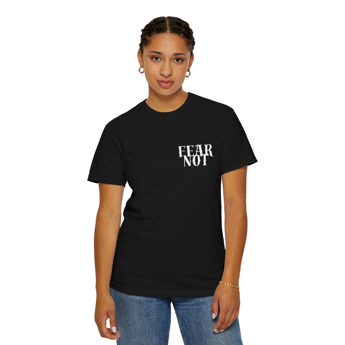 Fear Not - Courage in Christ Apparel - Havenly Essentials - T-Shirt - Printify - 56166510196036030061 - Fear Not - Courage in Christ Apparel