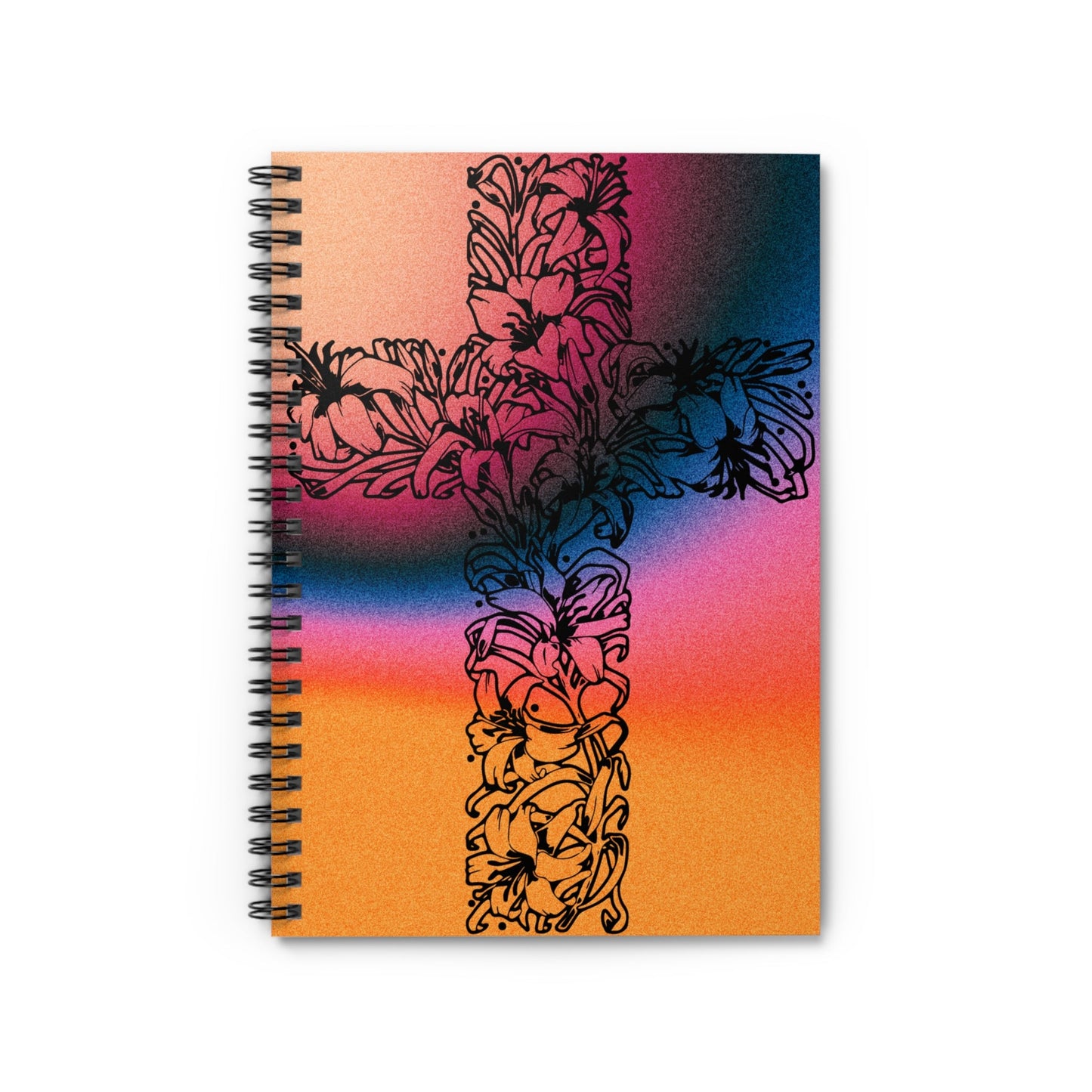 Flower Cross Notebook – Inspire Your Faith Journey - Havenly Essentials - Paper products - Printify - 31409724140294262358 - Flower Cross Notebook – Inspire Your Faith Journey
