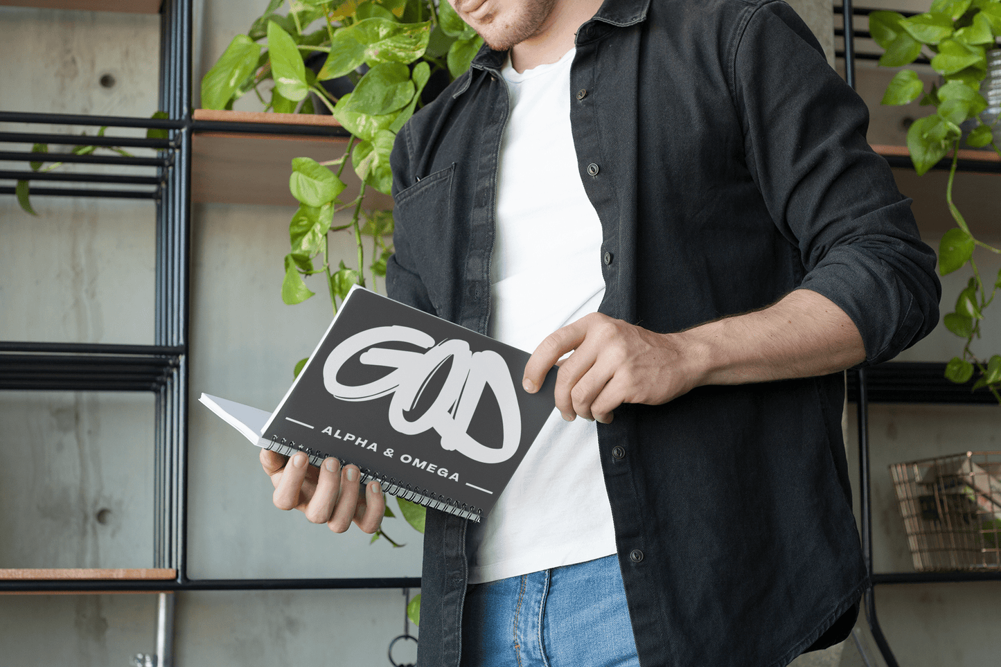 God, Alpha and Omega Notebook - Havenly Essentials - Paper products - Printify - 27306537790045369367 - God, Alpha and Omega Notebook