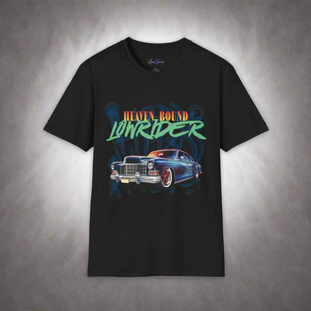 Heaven Bound Lowrider Softstyle T-Shirt – Faith Meets Style - Havenly Essentials - T-Shirt - Printify - 15597005680767515200 - Heaven Bound Lowrider Softstyle T-Shirt – Faith Meets Style