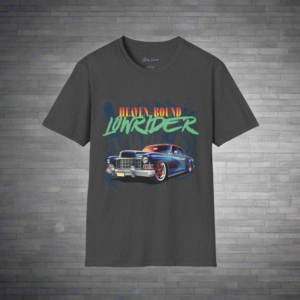 Heaven Bound Lowrider Softstyle T-Shirt – Faith Meets Style - Havenly Essentials - T-Shirt - Printify - 20385016583301214383 - Heaven Bound Lowrider Softstyle T-Shirt – Faith Meets Style