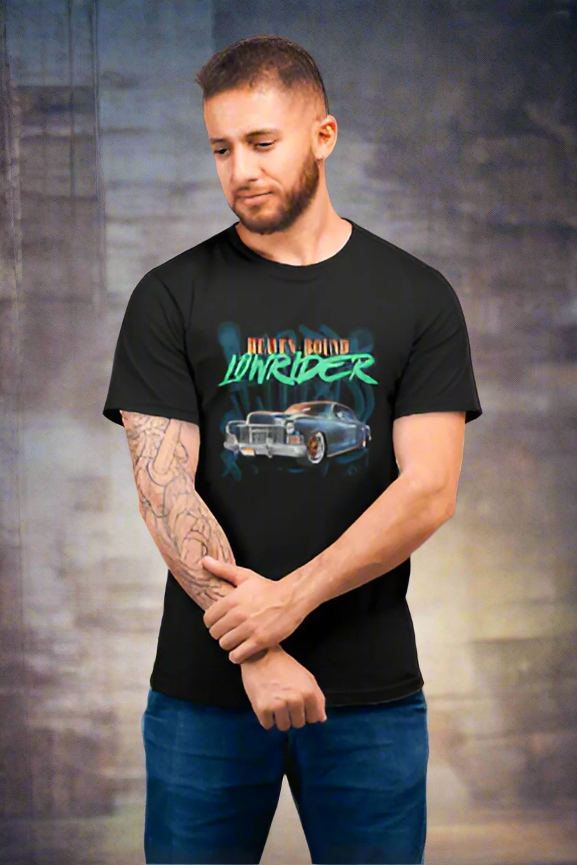 Heaven Bound Lowrider Softstyle T-Shirt – Faith Meets Style - Havenly Essentials - T-Shirt - Printify - 29783152498168100032 - Heaven Bound Lowrider Softstyle T-Shirt – Faith Meets Style