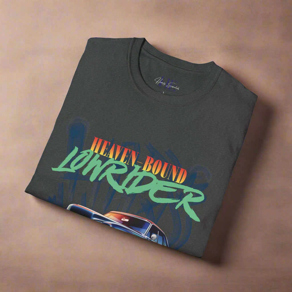 Heaven Bound Lowrider Softstyle T-Shirt – Faith Meets Style - Havenly Essentials - T-Shirt - Printify - 29783152498168100032 - Heaven Bound Lowrider Softstyle T-Shirt – Faith Meets Style