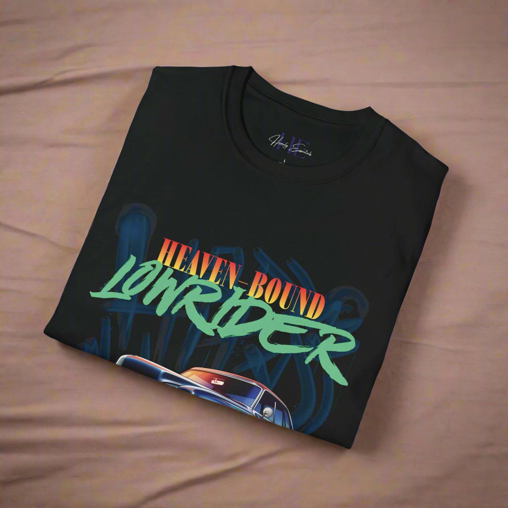 Heaven Bound Lowrider Softstyle T-Shirt – Faith Meets Style - Havenly Essentials - T-Shirt - Printify - 29783152498168100032 - Heaven Bound Lowrider Softstyle T-Shirt – Faith Meets Style