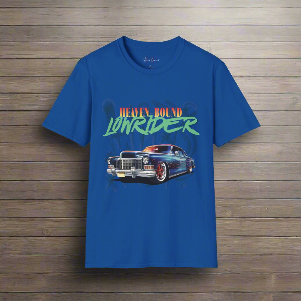 Heaven Bound Lowrider Softstyle T-Shirt – Faith Meets Style - Havenly Essentials - T-Shirt - Printify - 29783152498168100032 - Heaven Bound Lowrider Softstyle T-Shirt – Faith Meets Style