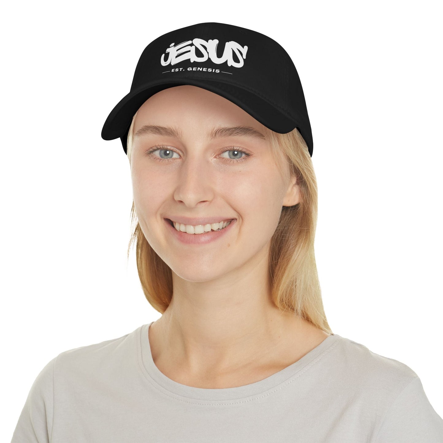 Jesus, Est. Genesis Baseball Cap | Faith - Inspired Headwear - Havenly Essentials - Hats - Printify - 30310349940690178791 - Jesus, Est. Genesis Baseball Cap | Faith - Inspired Headwear