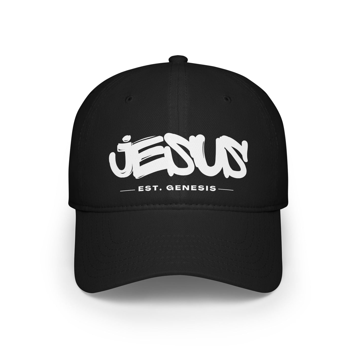 Jesus, Est. Genesis Baseball Cap | Faith - Inspired Headwear - Havenly Essentials - Hats - Printify - 32302095126772601779 - Jesus, Est. Genesis Baseball Cap | Faith - Inspired Headwear