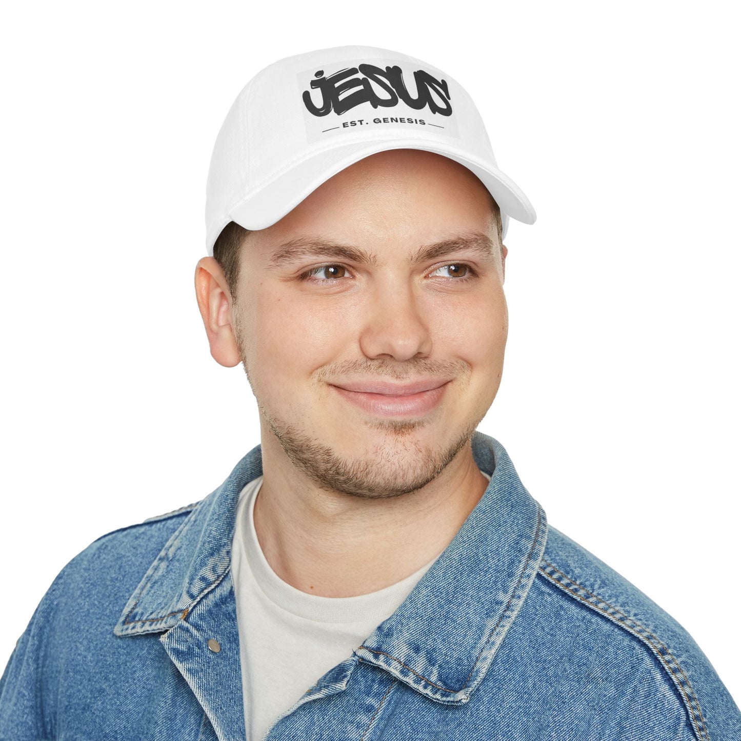 Jesus, Est. Genesis Baseball Cap | Faith - Inspired Headwear - Havenly Essentials - Hats - Printify - 32302095126772601779 - Jesus, Est. Genesis Baseball Cap | Faith - Inspired Headwear