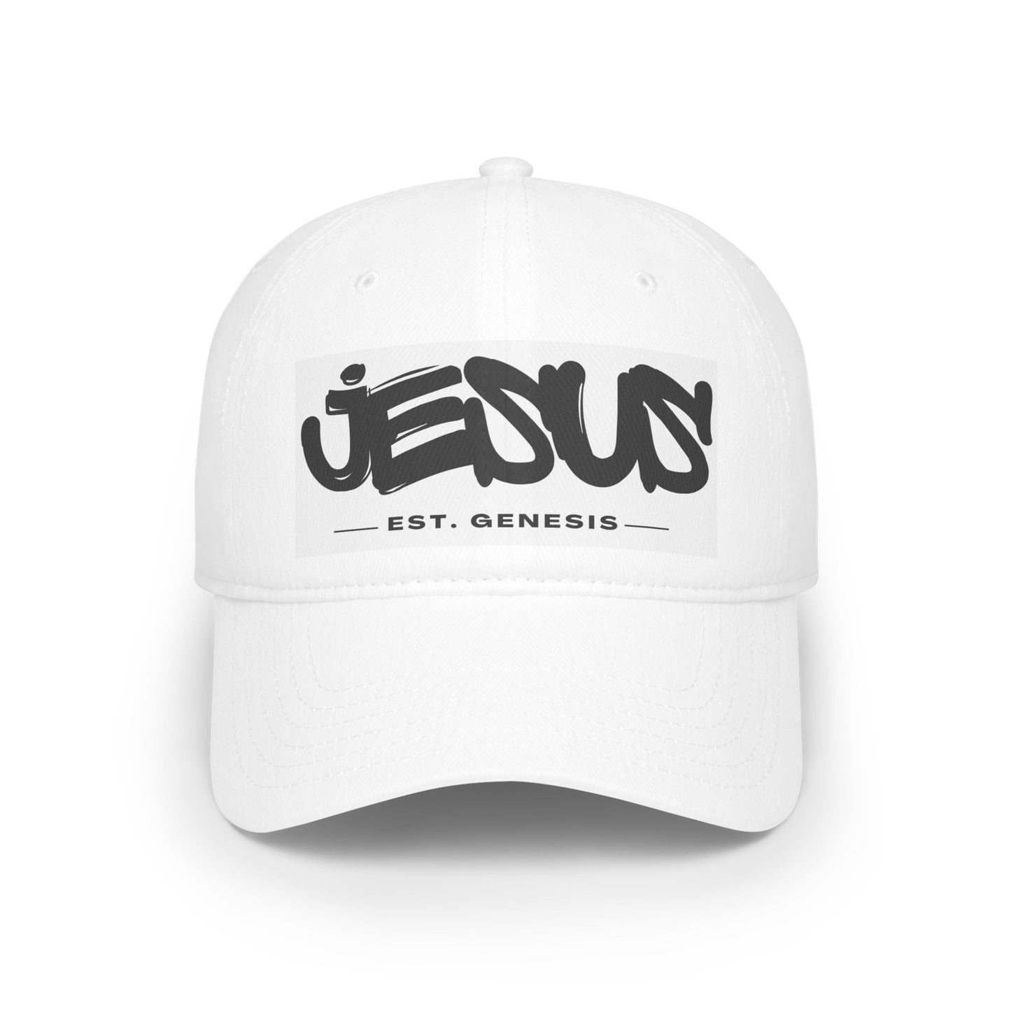 Jesus, Est. Genesis Baseball Cap | Faith - Inspired Headwear - Havenly Essentials - Hats - Printify - 32302095126772601779 - Jesus, Est. Genesis Baseball Cap | Faith - Inspired Headwear