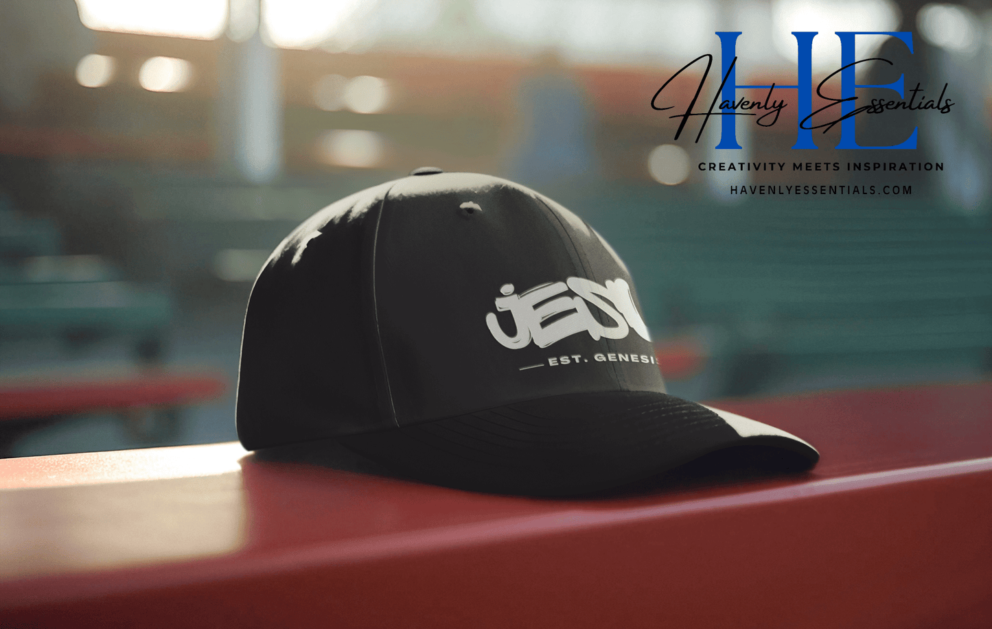 Jesus, Est. Genesis Baseball Cap | Faith - Inspired Headwear - Havenly Essentials - Hats - Printify - 32302095126772601779 - Jesus, Est. Genesis Baseball Cap | Faith - Inspired Headwear