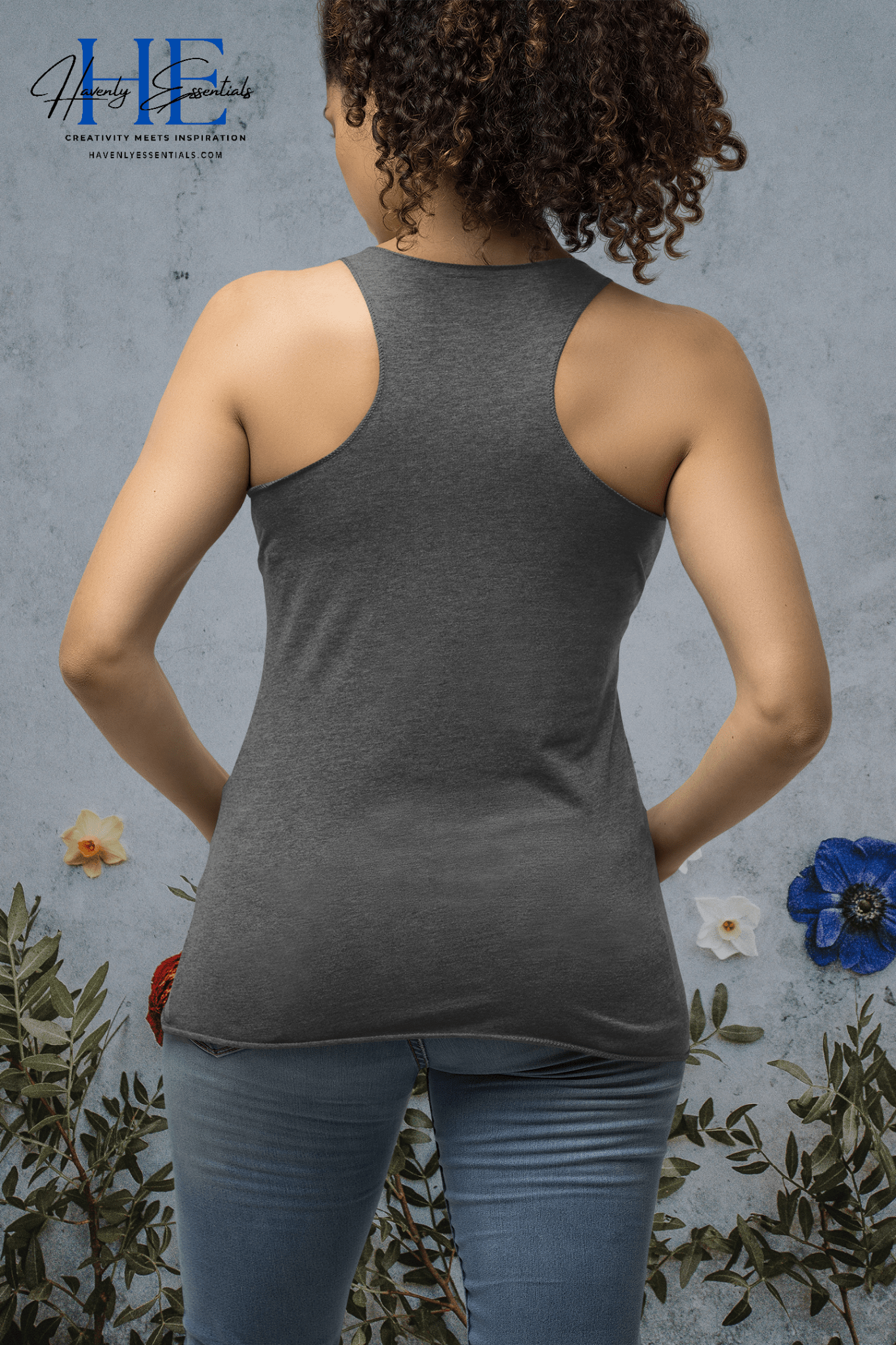 Jesus Is King Racerback Tank Soft Tri - Blend Christian Apparel - Havenly Essentials - Tank Top - Printify - 21771159719338992591 - Jesus Is King Racerback Tank Soft Tri - Blend Christian Apparel