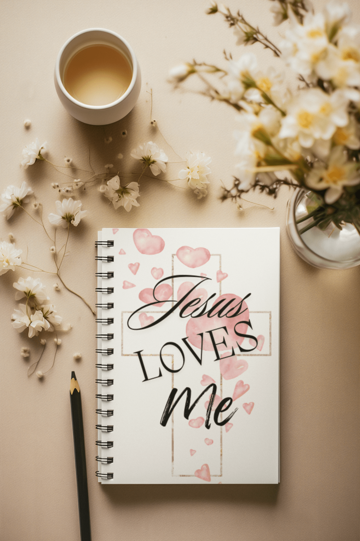 Jesus Loves Me Notebook - Havenly Essentials - Paper products - Printify - 22114689861737587895 - Jesus Loves Me Notebook