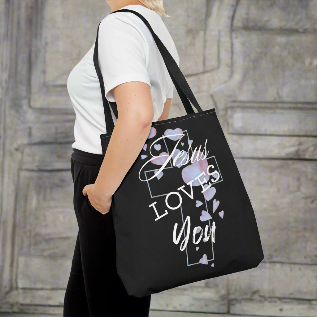 Jesus Loves You Tote Bag, 3 Sizes! - Havenly Essentials - Bags - Printify - 11462533700024423377 - Jesus Loves You Tote Bag, 3 Sizes!