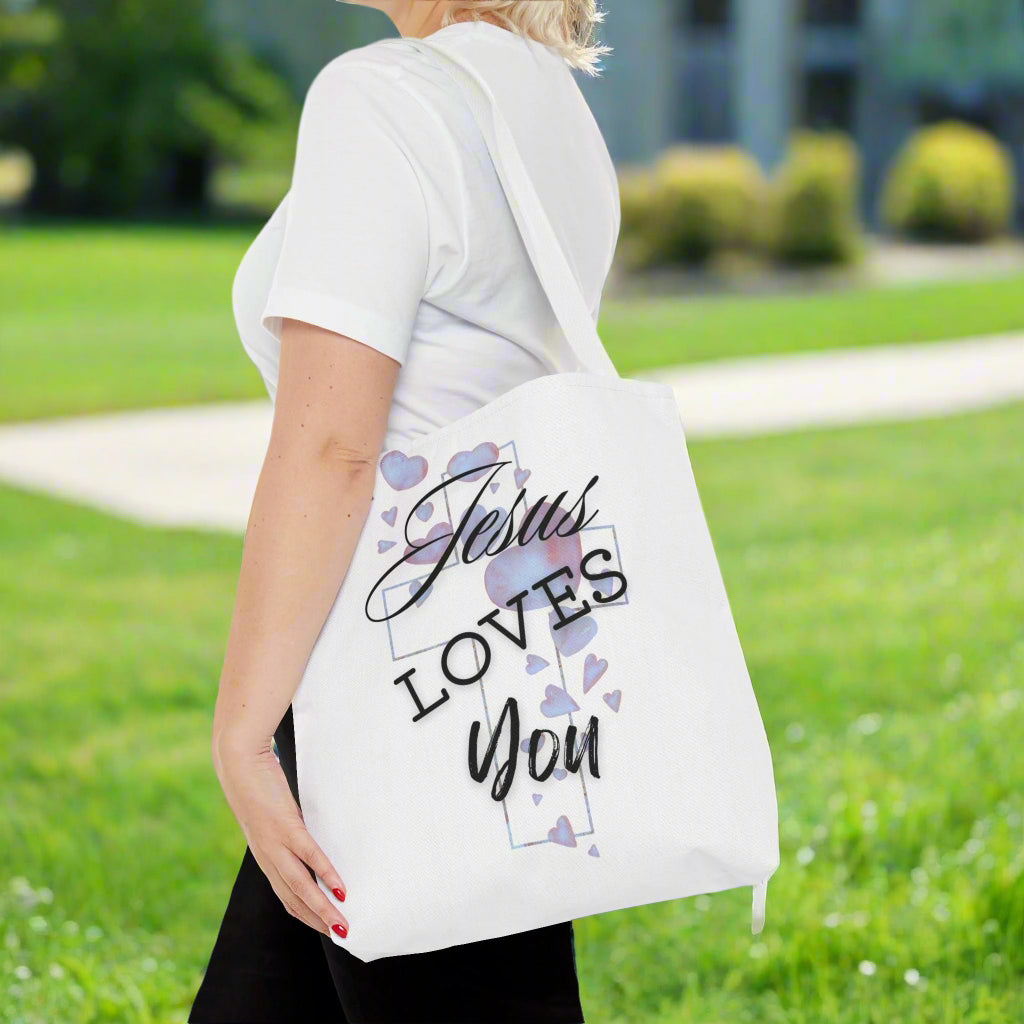 Jesus Loves You Tote Bag, 3 Sizes! - Havenly Essentials - Bags - Printify - 22587232646414785765 - Jesus Loves You Tote Bag, 3 Sizes!