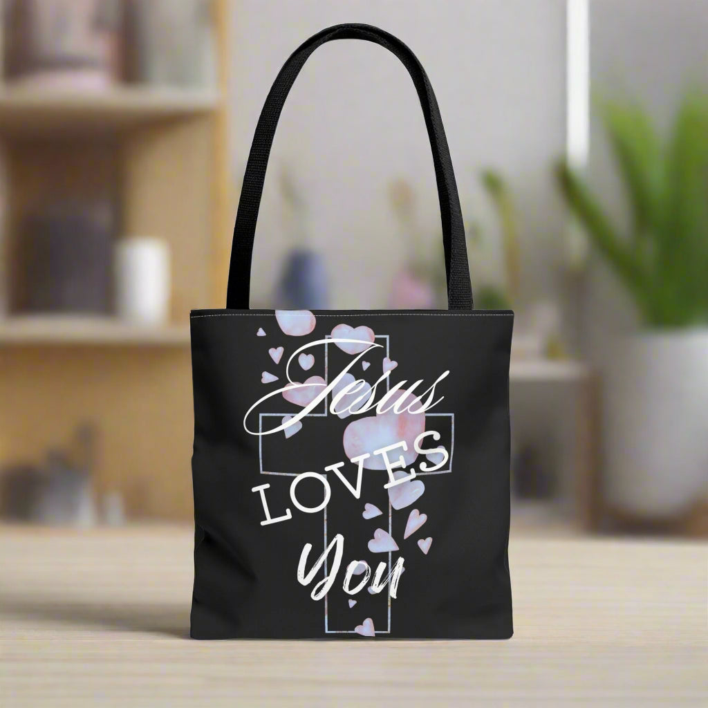 Jesus Loves You Tote Bag, 3 Sizes! - Havenly Essentials - Bags - Printify - 29201939478738831643 - Jesus Loves You Tote Bag, 3 Sizes!