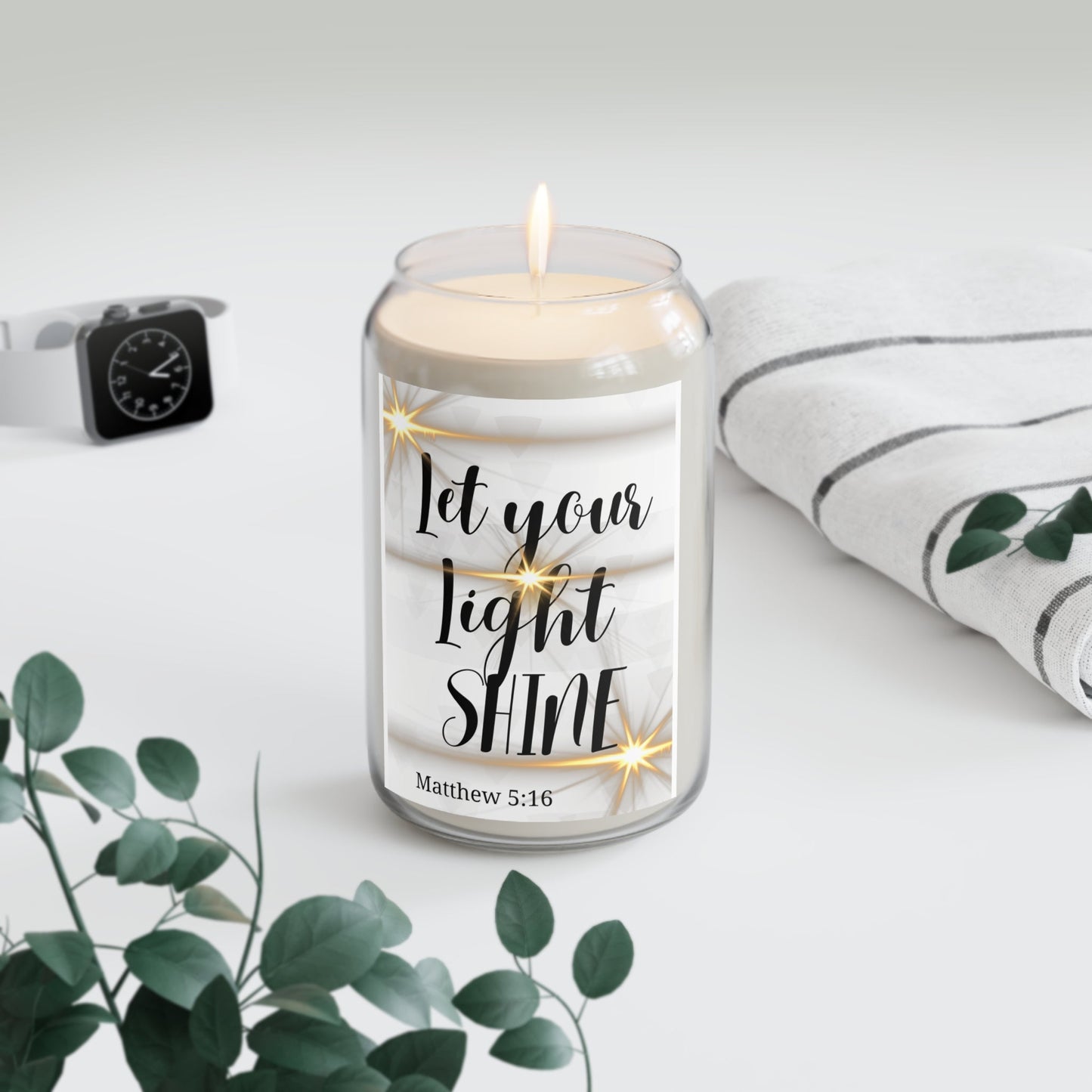 Let Your Light Shine - Scented Candle, 13.75oz - Havenly Essentials - Home Decor - Printify - 34659460183443790676 - Let Your Light Shine - Scented Candle, 13.75oz