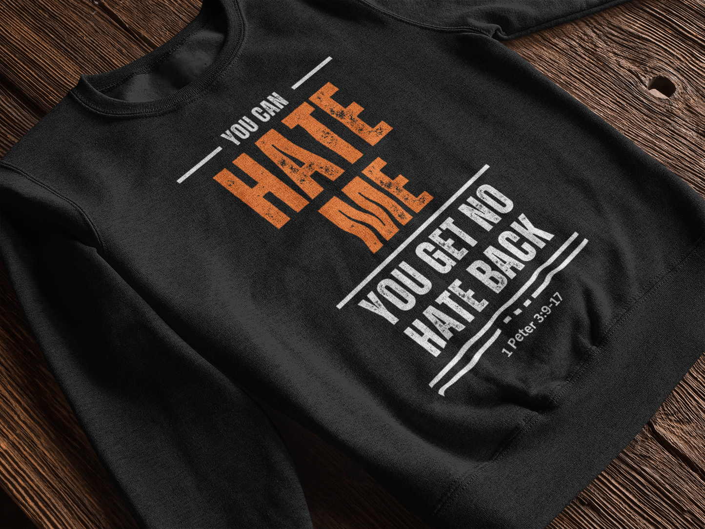 No Hate Back Champion Sweatshirt - Havenly Essentials - Sweatshirt - Printify - 43125785844522792636 - No Hate Back Champion Sweatshirt