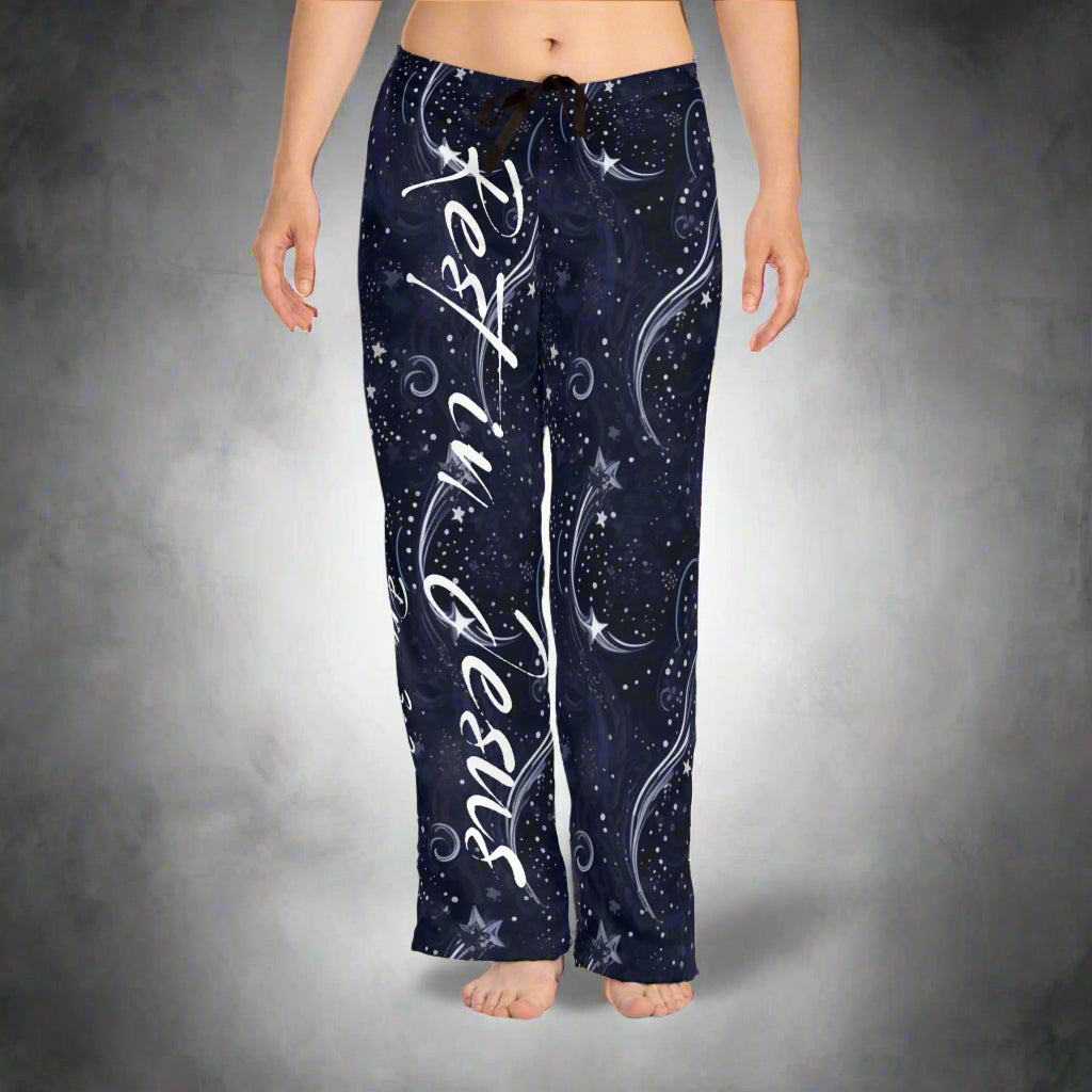Rest in Jesus - Women's Pajama Pants (AOP) - Havenly Essentials - All Over Prints - Printify - 31350414781173123499 - Rest in Jesus - Women's Pajama Pants (AOP)