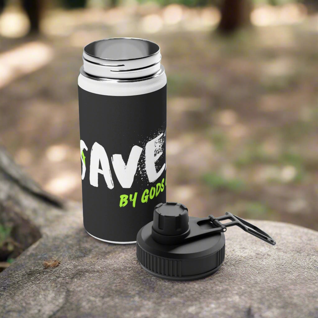 Saved By Grace Water Bottle - Havenly Essentials - Mug - Printify - 29905747419065620675 - Saved By Grace Water Bottle