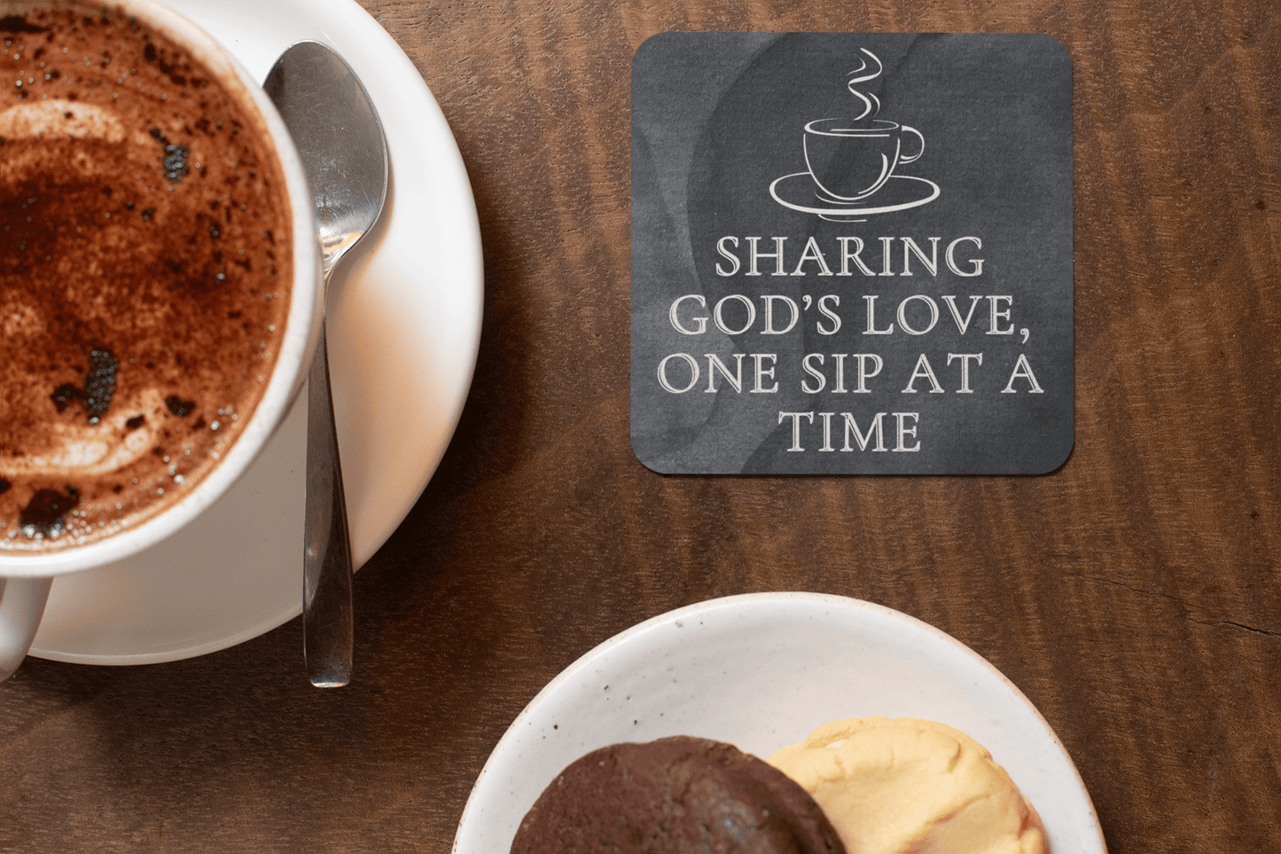 Sharing God's Love Coaster | Christian - Inspired Home Decor - Havenly Essentials - Home Decor - Printify - 44725871748936265463 - Sharing God's Love Coaster | Christian - Inspired Home Decor - Havenly Essentials - Home Decor - Printify - 44725871748936265463 - Sharing God's Love Coaster | Christian - Inspired Home Decor