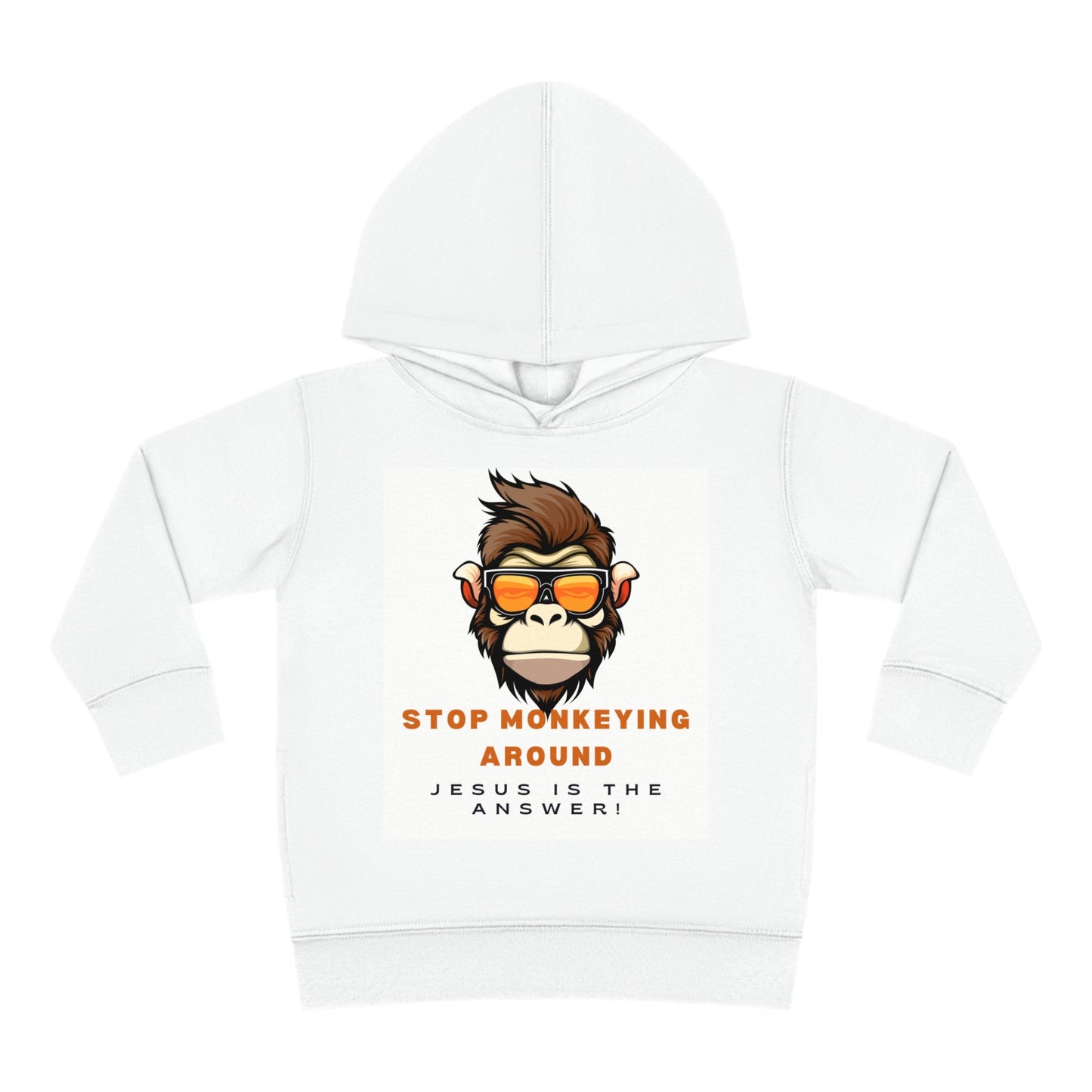 Stop Monkeying Around - Pullover Fleece Hoodie - Havenly Essentials - Kids clothes - Printify - 27795056133732242282 - Stop Monkeying Around - Pullover Fleece Hoodie