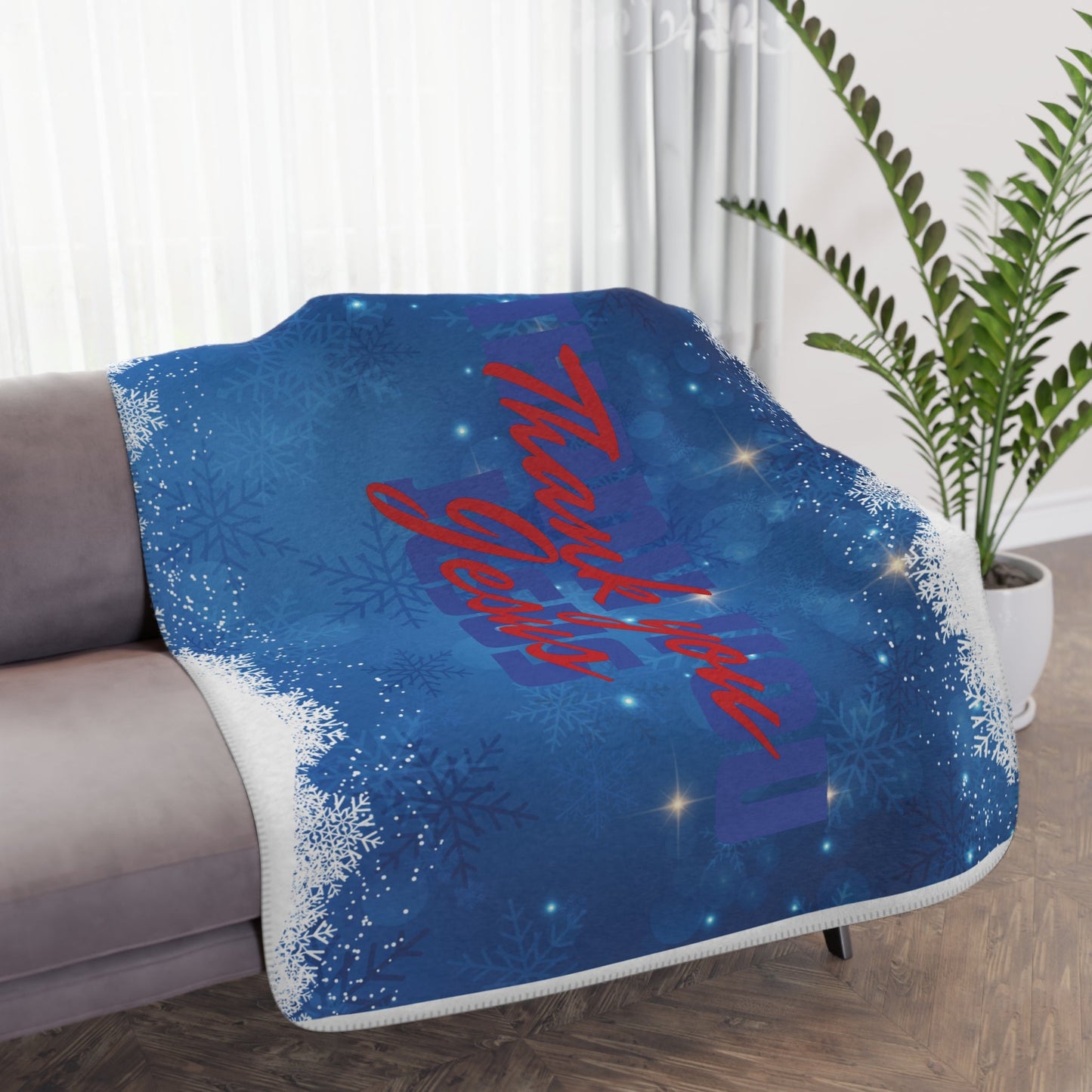 Thank You Jesus Tan Sherpa Blanket - Cozy Christian Home Décor Gift - Havenly Essentials - Home Decor - Printify - 14351003223733711671 - Thank You Jesus Tan Sherpa Blanket - Cozy Christian Home Décor Gift