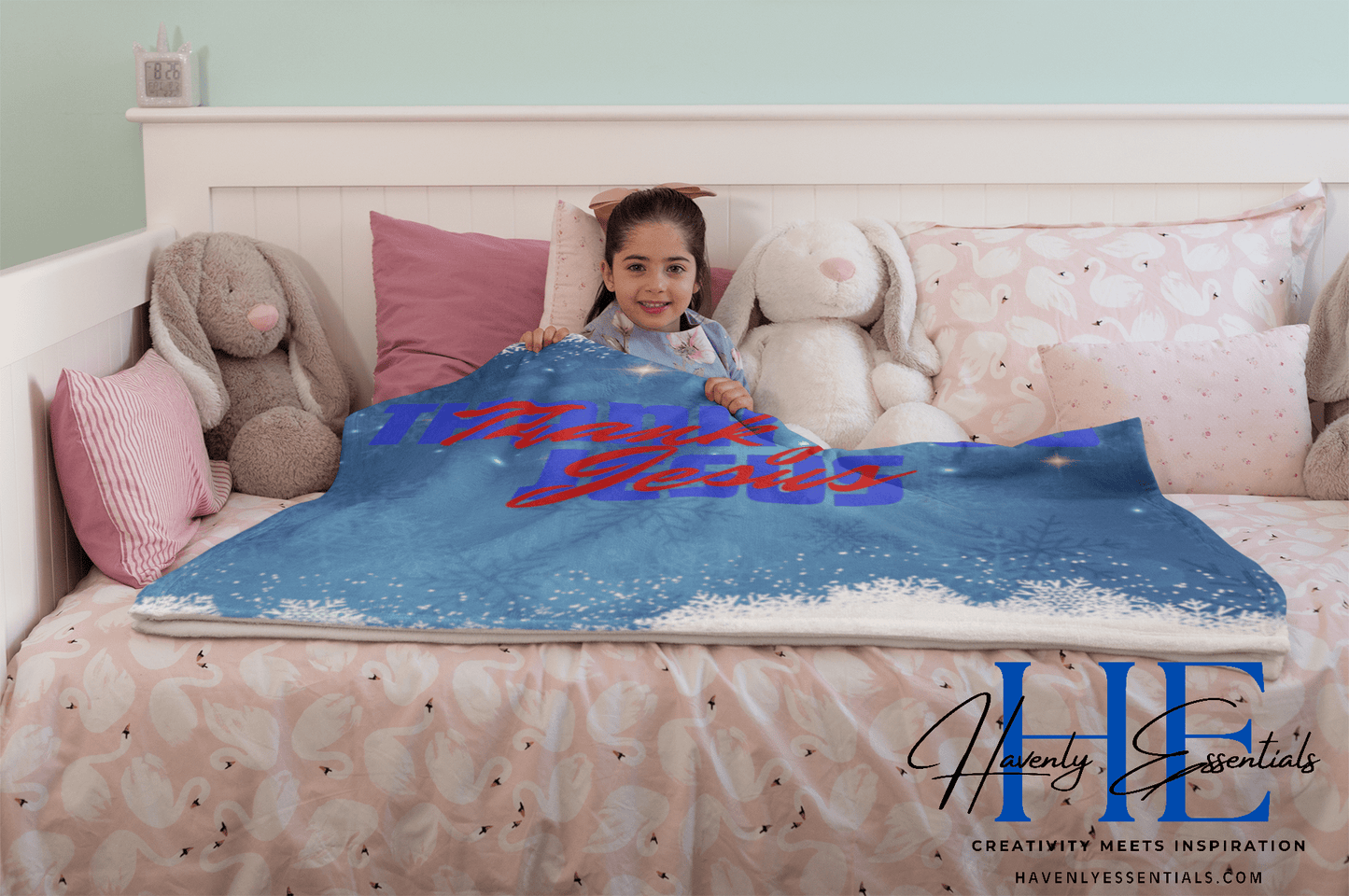 Thank You Jesus Tan Sherpa Blanket - Cozy Christian Home Décor Gift - Havenly Essentials - Home Decor - Printify - 14351003223733711671 - Thank You Jesus Tan Sherpa Blanket - Cozy Christian Home Décor Gift