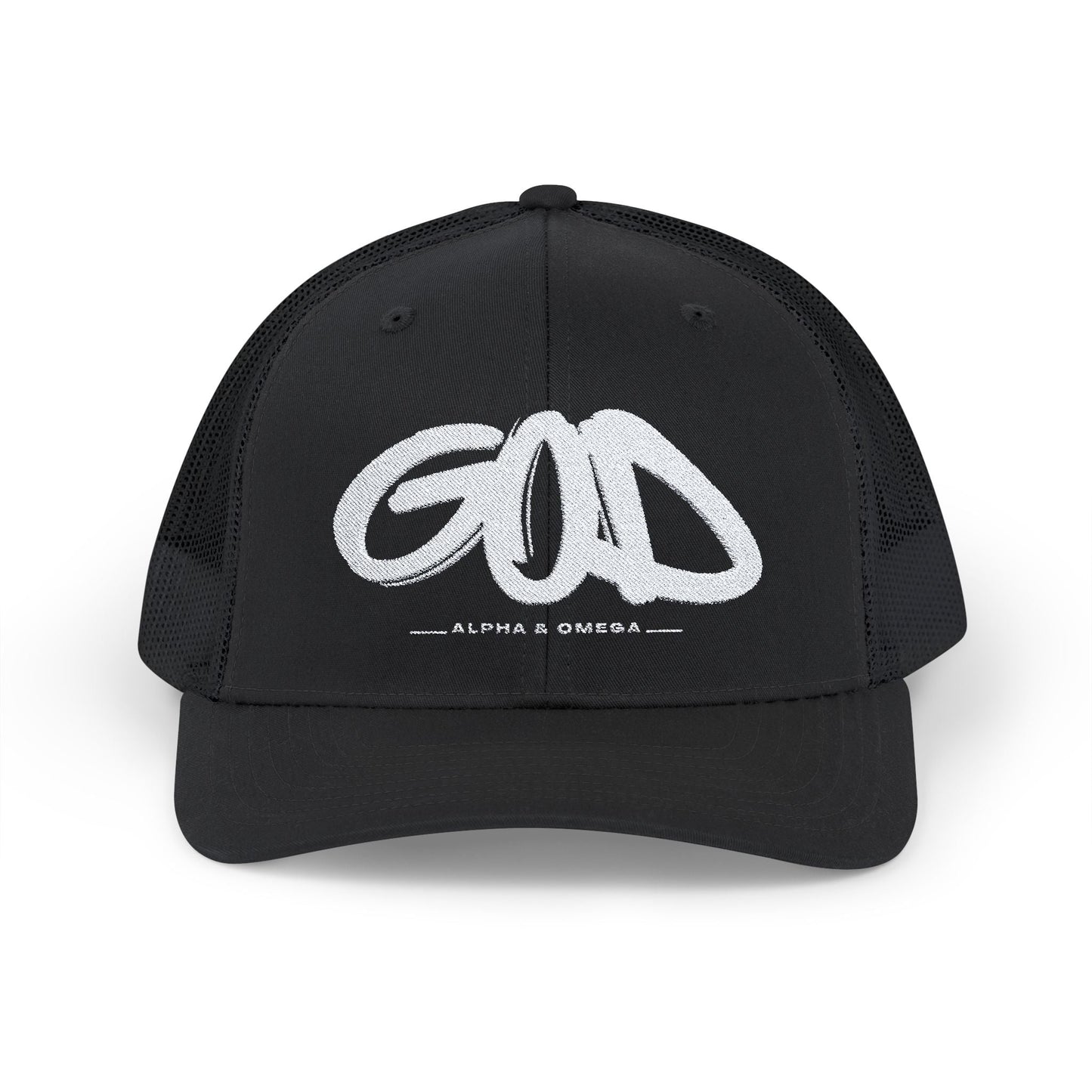 Trucker Hat - Alpha and Omega - Havenly Essentials - Trucker Hats - Printify - 24034393052352442569 - Trucker Hat - Alpha and Omega